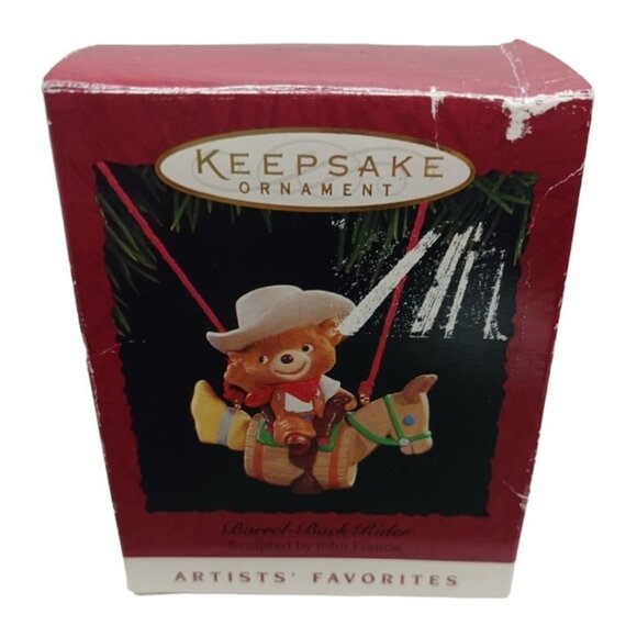 Hallmark & carlton vtg lot of 9 hand crafted ornaments bears - Picture 4 of 10